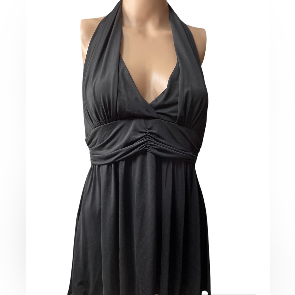 Selections - Black Halter Top with Low Back, Size: Medium